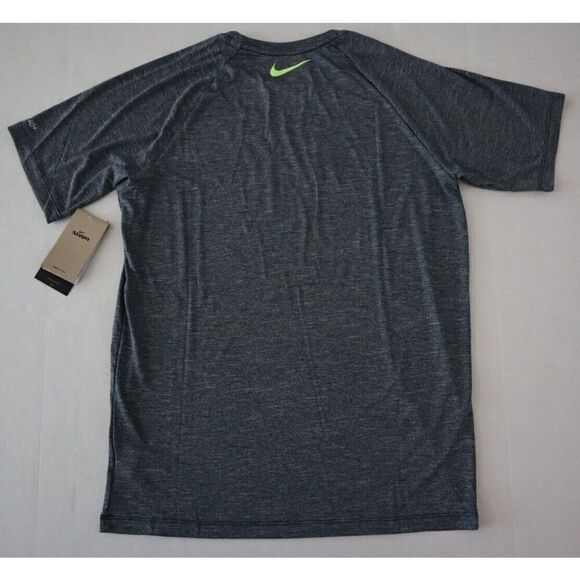 Nike Swim NESSC677 Men's Sz S Gray Heather Dri-FIT Hydroguard UPF 40+ S/S Shirt - Picture 2 of 8